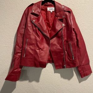 bb dakota red leather jacket